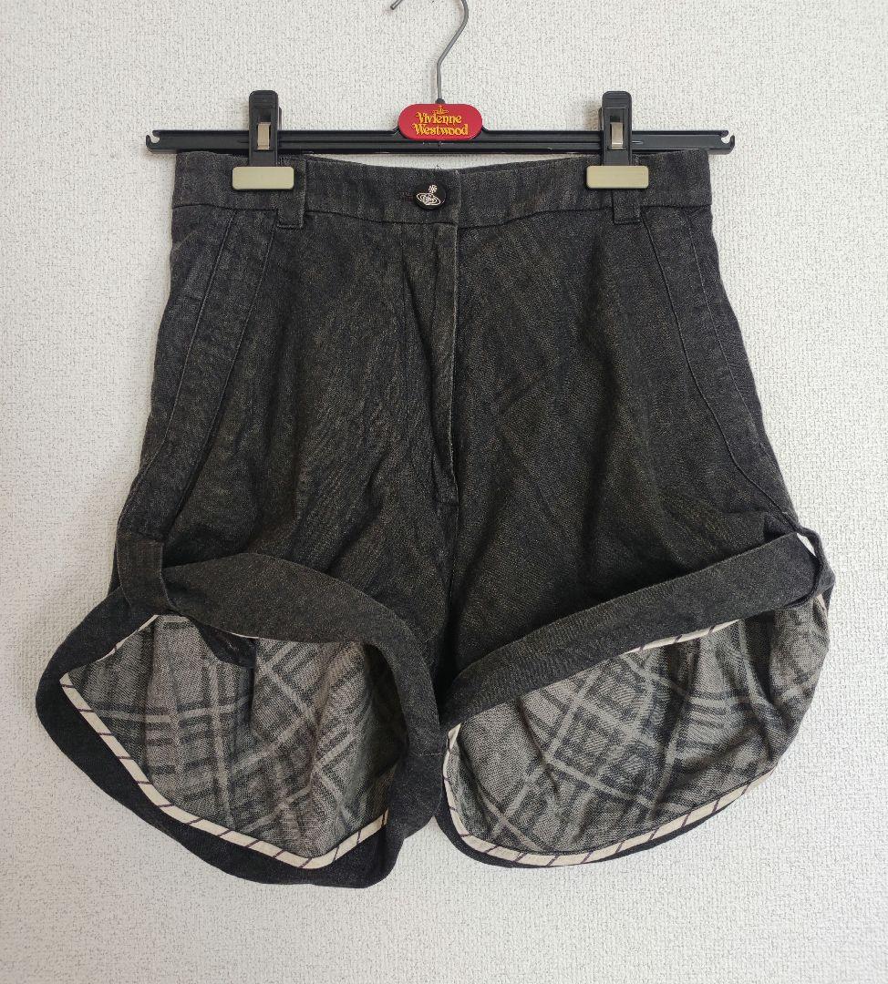 ヴィヴィアンウエストウッド シャドーチェック 2wayハーフパンツサイズ2