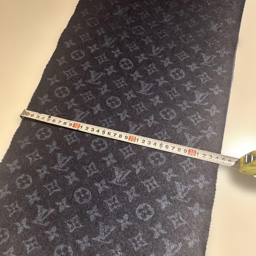 ルイヴィトン　マフラー　グラデーション　ネイビー　グレー系　暖かいです　箱付き