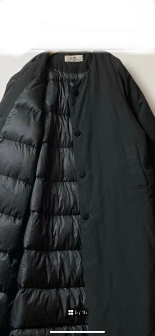 フェリシモ　アンドマイラ　ロングダウンコート　シンプルスキン　黒