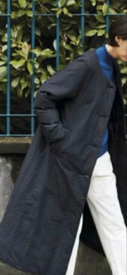 フェリシモ　アンドマイラ　ロングダウンコート　シンプルスキン　黒