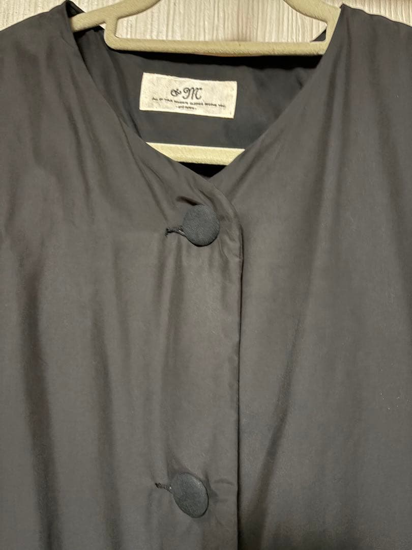 フェリシモ　アンドマイラ　ロングダウンコート　シンプルスキン　黒