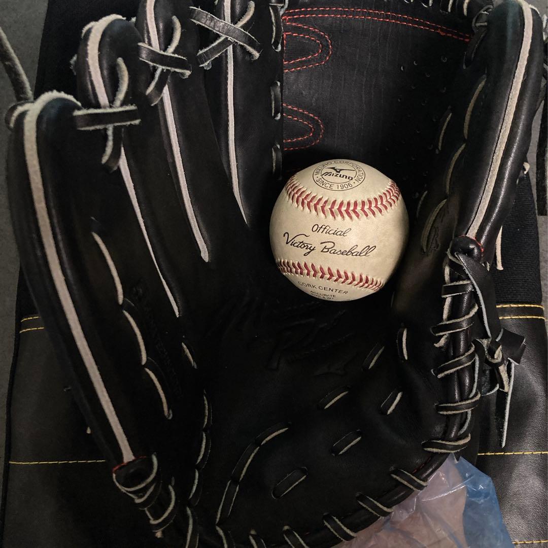 ミズノプロ キップ革 一般 大人用 硬式 左 投手 野球 グローブ グラブ 良品