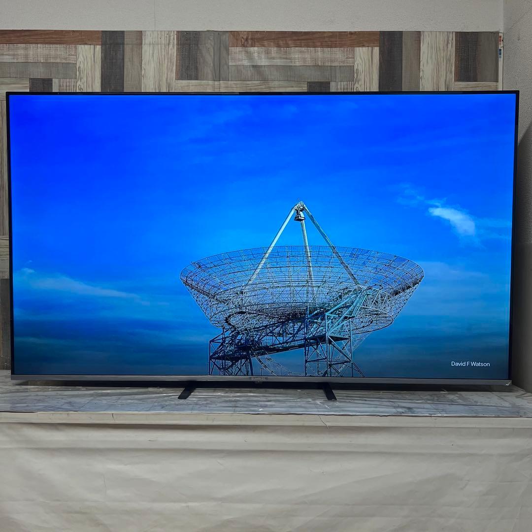 即日受渡❣️全国送料込SUNRISE65型4Kフレームレス液晶テレビWチューナ