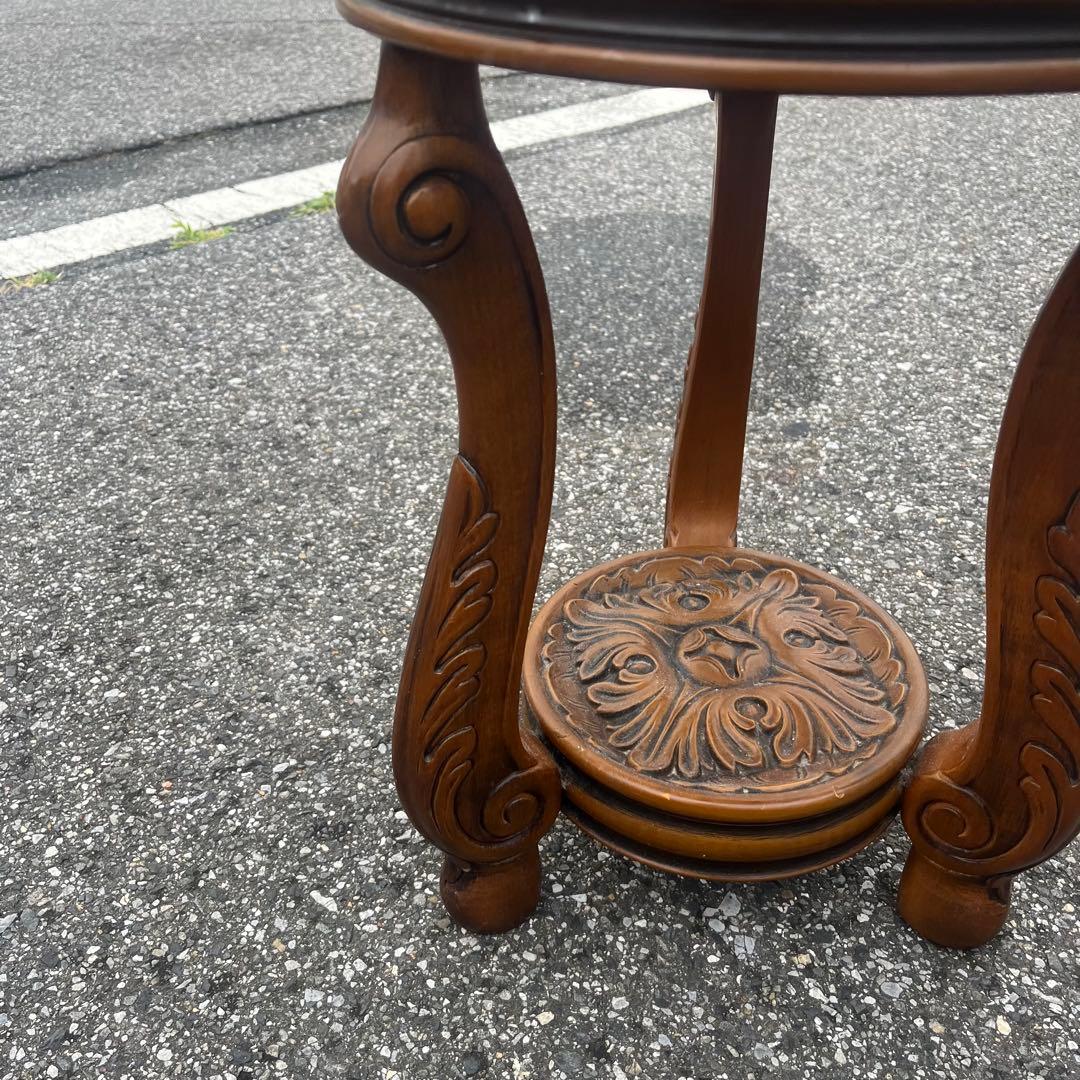 ガリンベルティ社　大理石　花台　イタリア製　サイドテーブル　アンティーク　猫脚