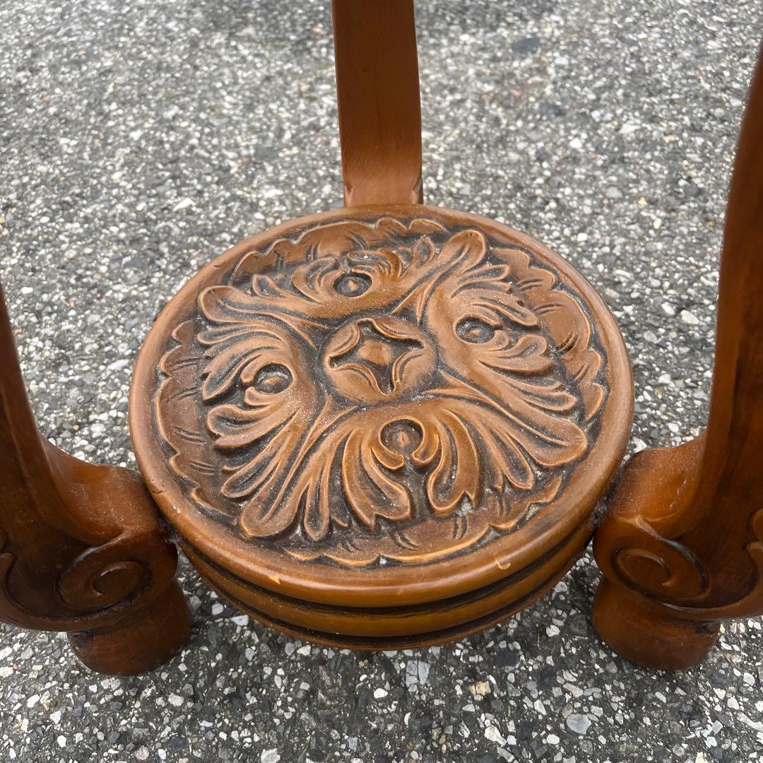 ガリンベルティ社　大理石　花台　イタリア製　サイドテーブル　アンティーク　猫脚