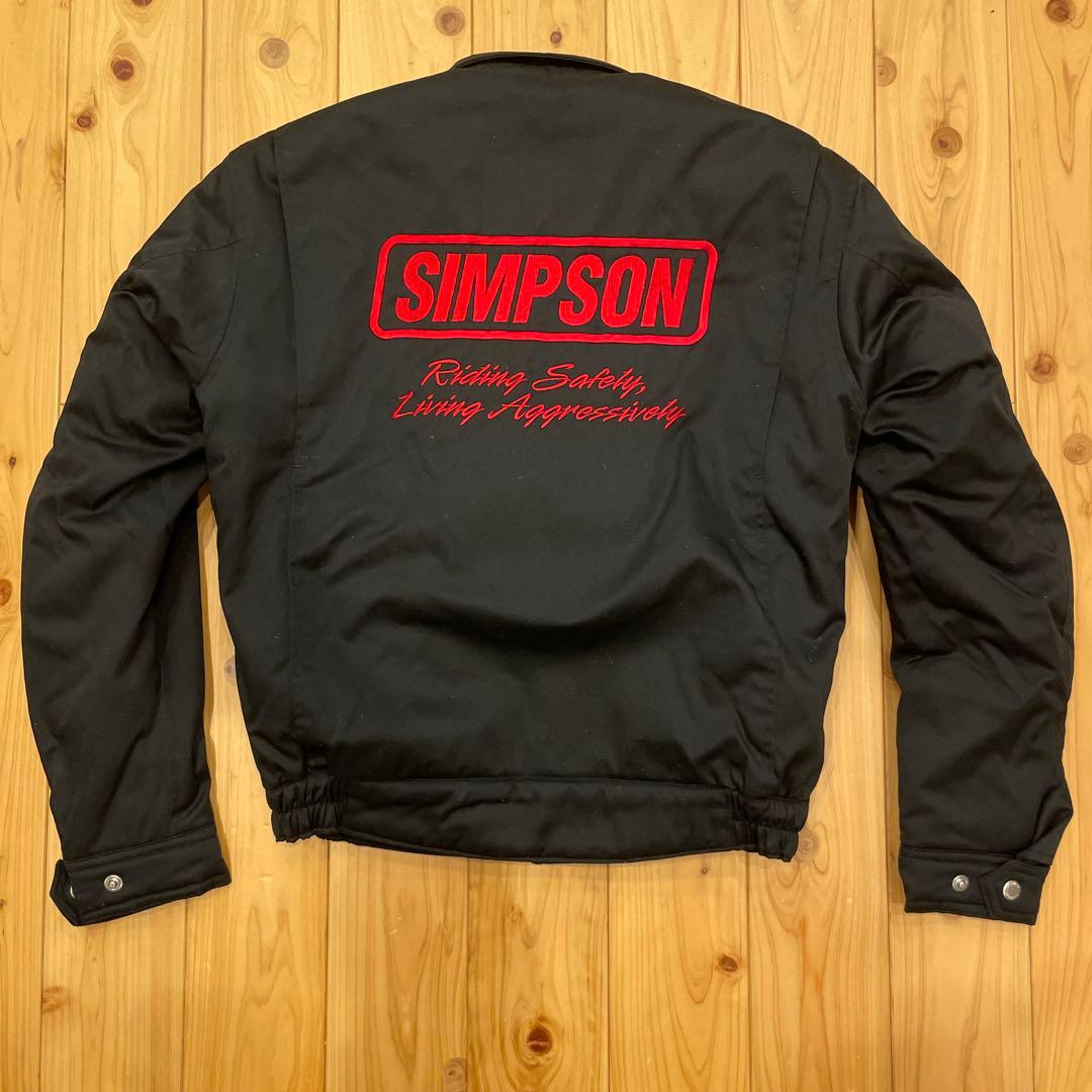k*様 SIMPSOM ロゴ刺繍 キルティングジャケットブラック