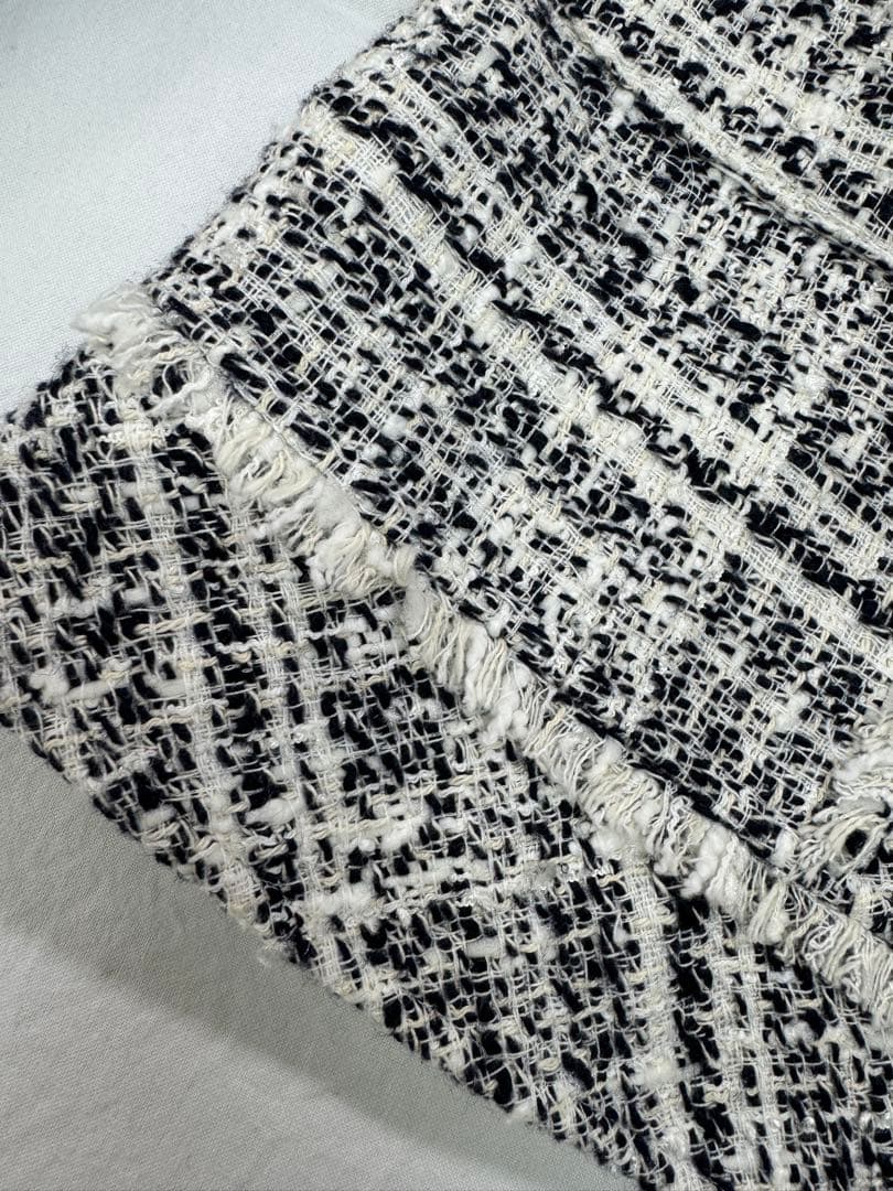 Rene ノーカラー ツイード　ジャケット　サイズ34