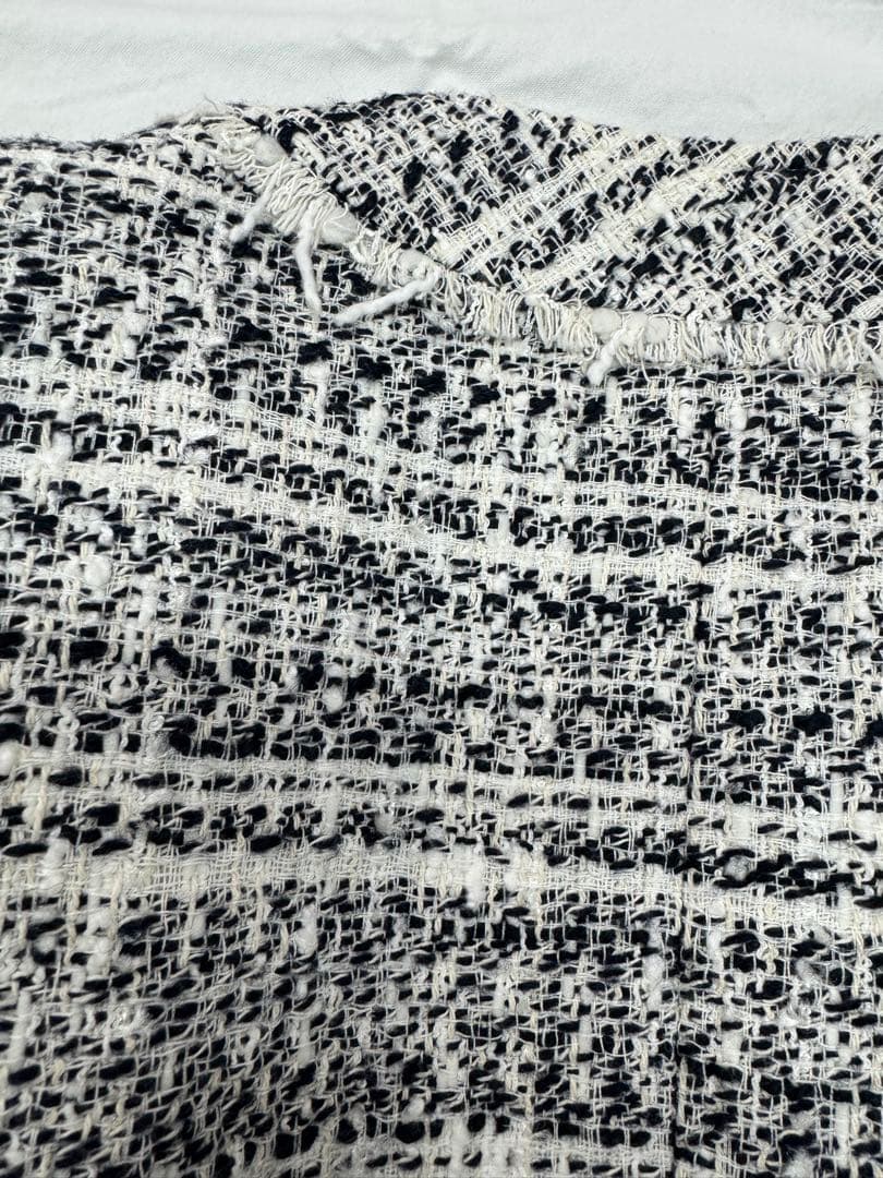 Rene ノーカラー ツイード　ジャケット　サイズ34