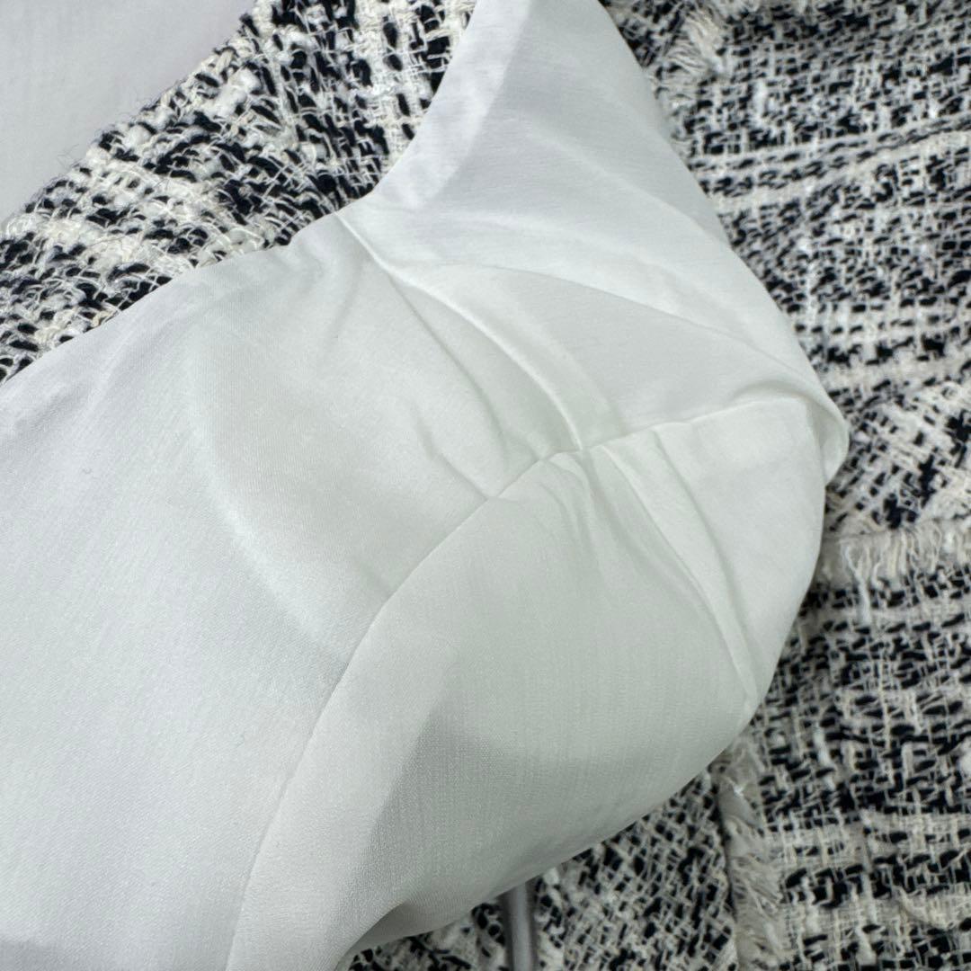 Rene ノーカラー ツイード　ジャケット　サイズ34