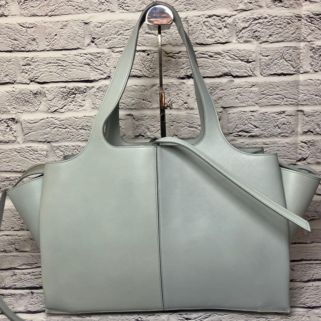 希少✨セリーヌ トリフォルド ミディアム 大容量 A4 3室 本革 トートバッグ