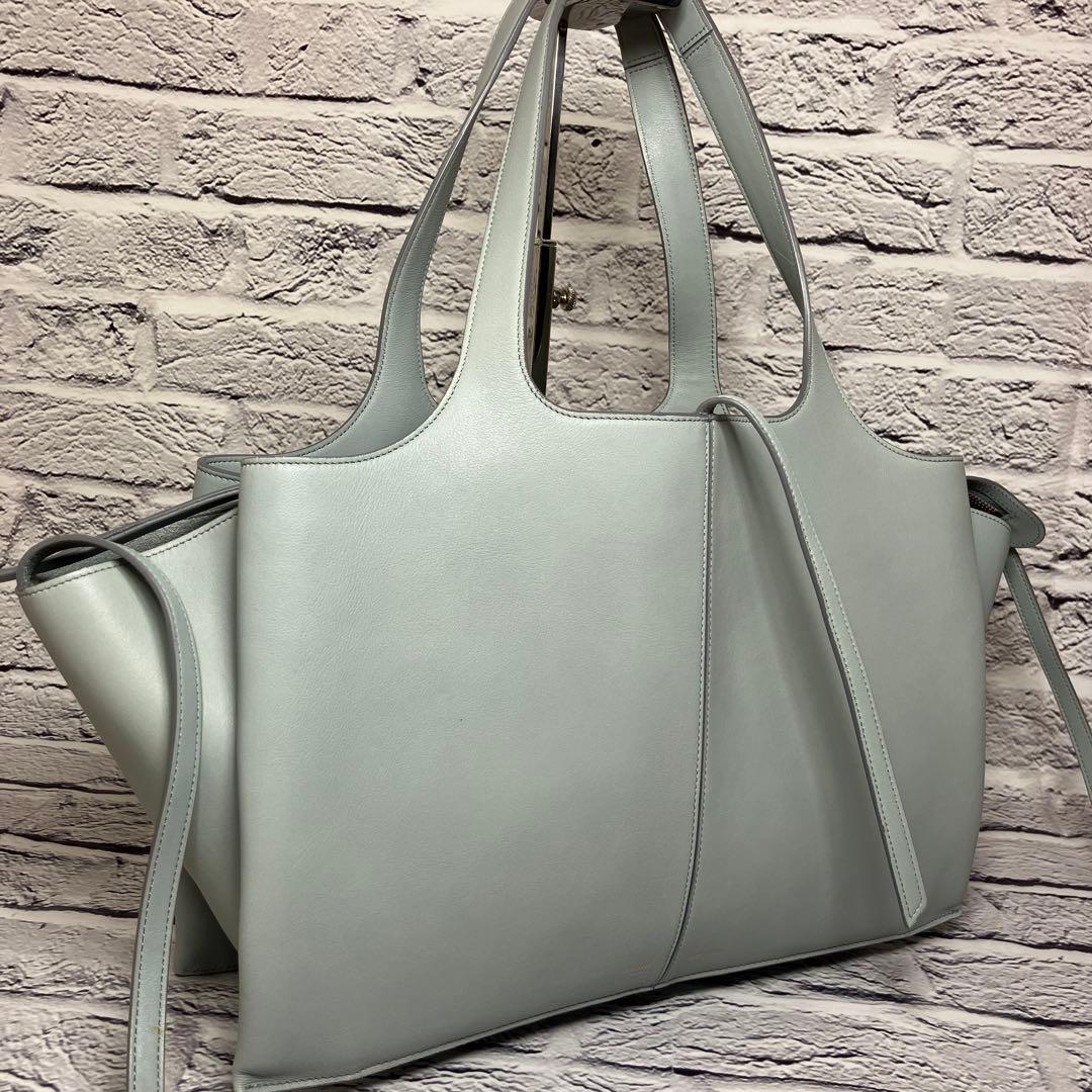 希少✨セリーヌ トリフォルド ミディアム 大容量 A4 3室 本革 トートバッグ