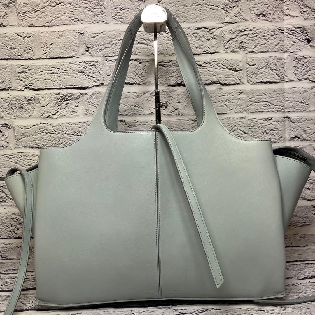 希少✨セリーヌ トリフォルド ミディアム 大容量 A4 3室 本革 トートバッグ