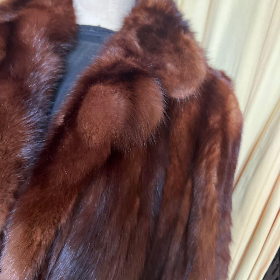 送料　ブラウンファー コート