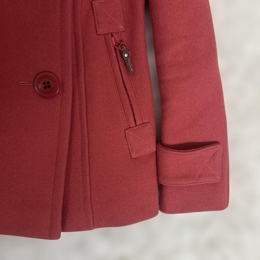 未使用級✨バーバリーブルーレーベル ピーコート ノバチェック　ピンク　ショート