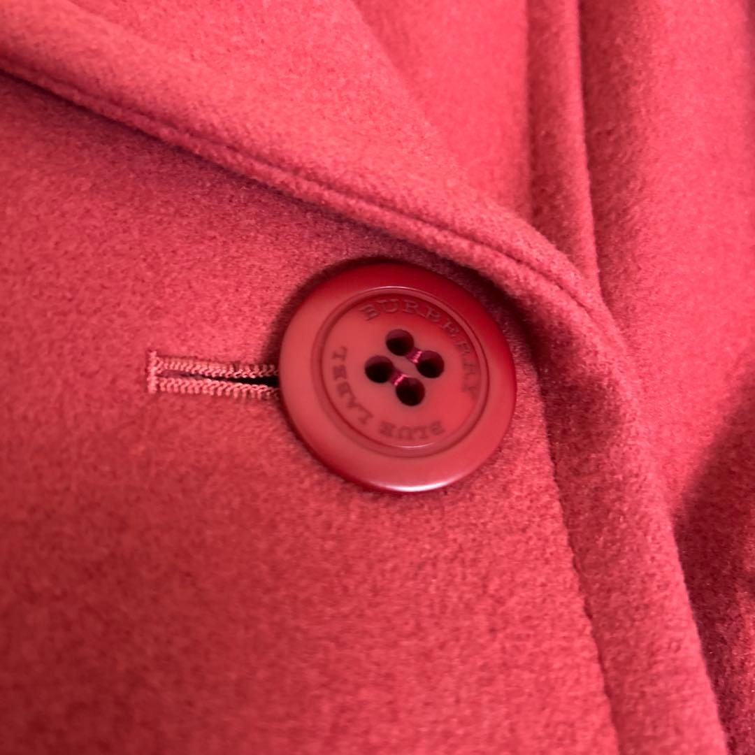 未使用級✨バーバリーブルーレーベル ピーコート ノバチェック　ピンク　ショート