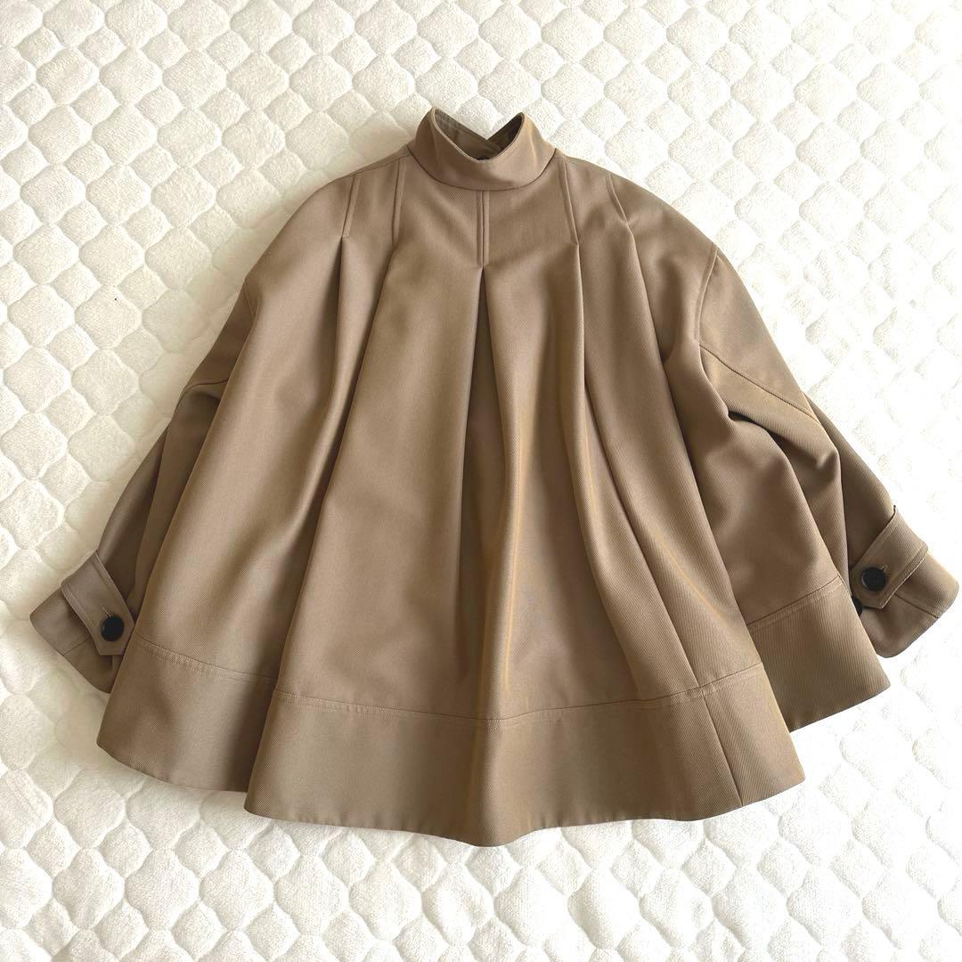 【美品】FORFORMO フォルフォルモ スタンドカラー フレア ウールコート