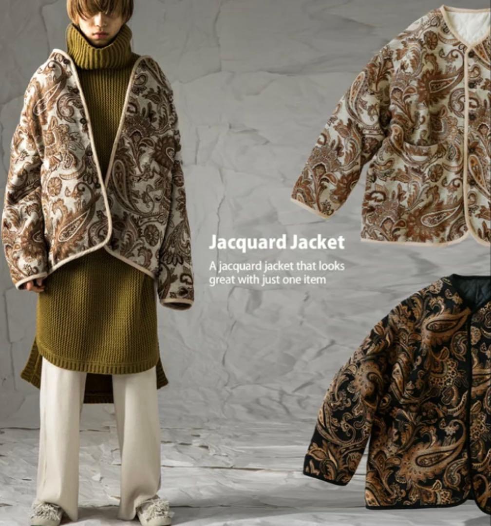 アンティカ　ペイズリー柄ジャガードジャケット