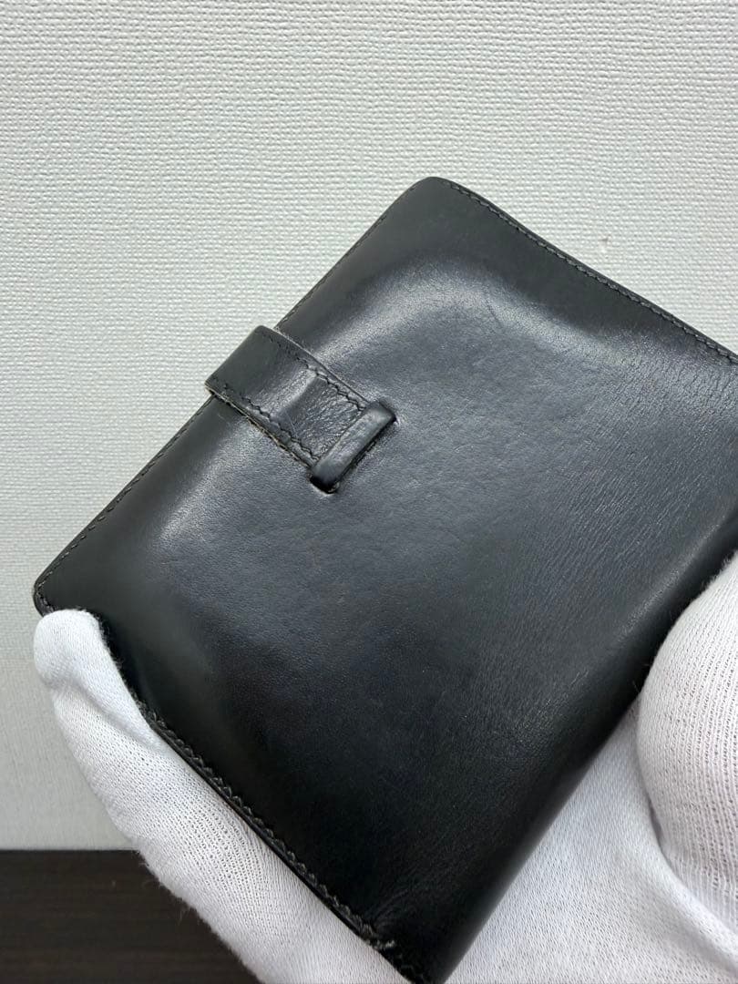 HERMES ベアン　コンパクト　ブラック 二つ折り財布