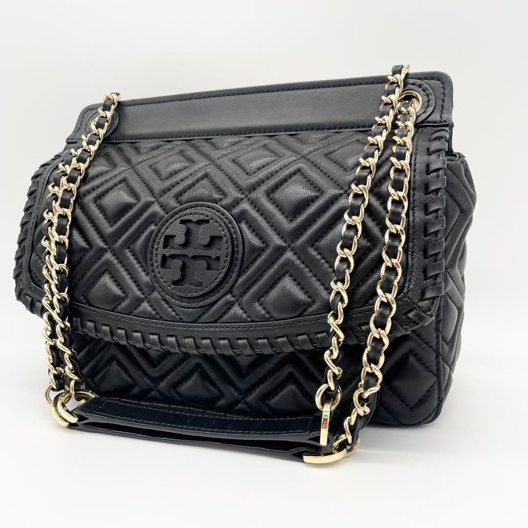 Tory Burch ショルダーバッグ　ハンドバッグ　キルティング　レザー　黒