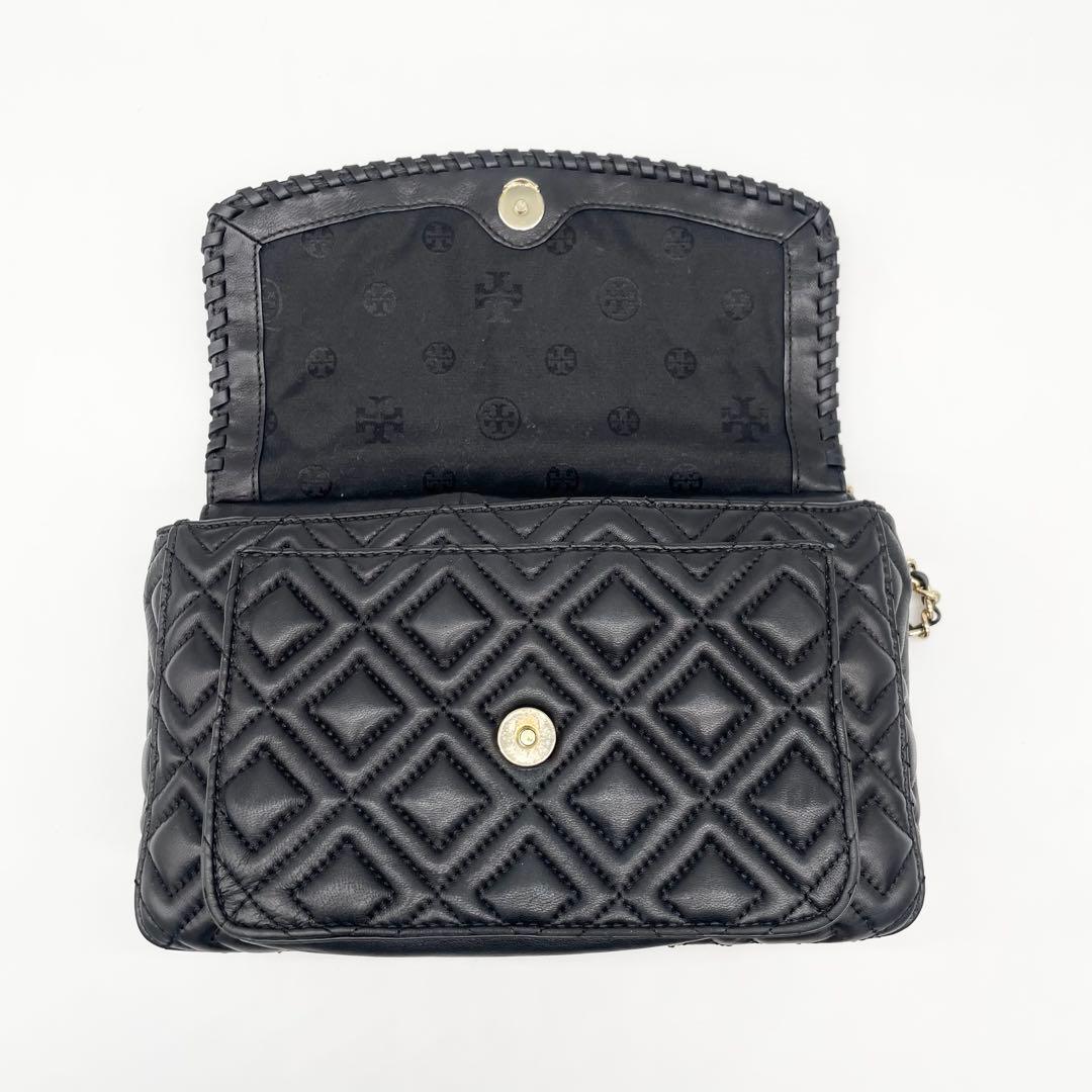 Tory Burch ショルダーバッグ　ハンドバッグ　キルティング　レザー　黒