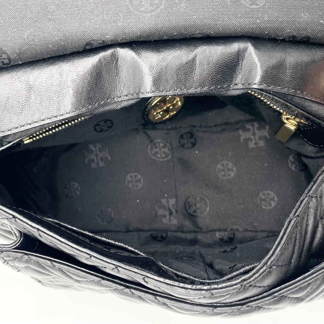 Tory Burch ショルダーバッグ　ハンドバッグ　キルティング　レザー　黒