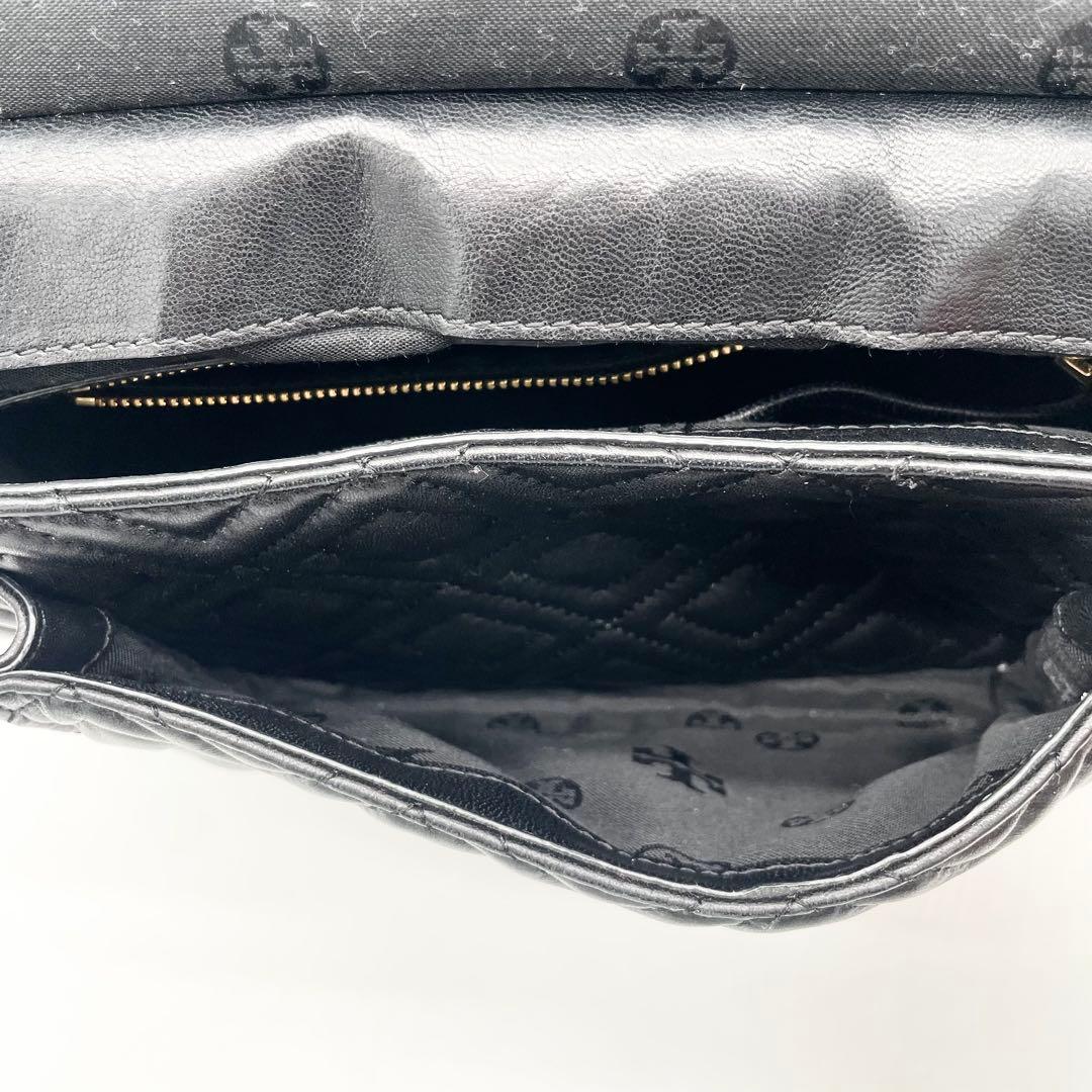 Tory Burch ショルダーバッグ　ハンドバッグ　キルティング　レザー　黒