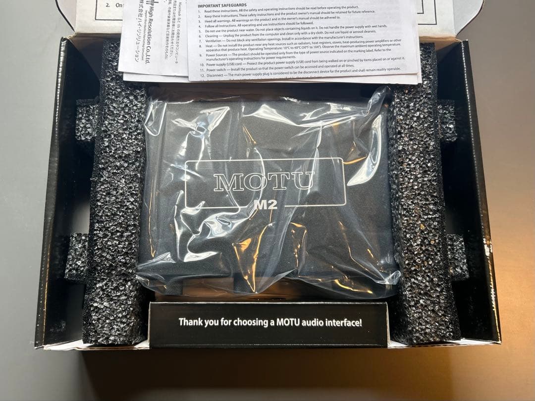 MOTU M2 オーディオインターフェイス 【元箱有り】