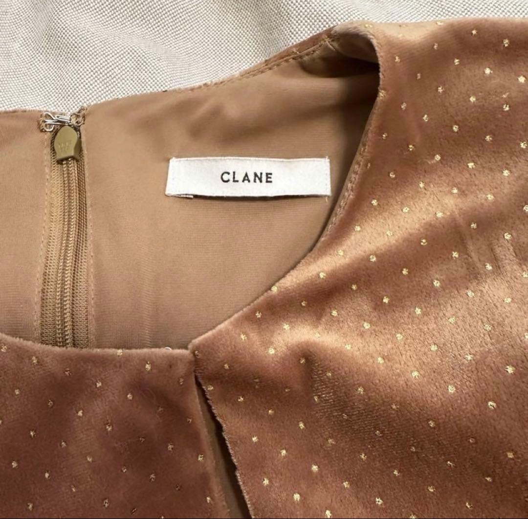 ワンピース CLANE VELOUR GLITTER ONEPIECE