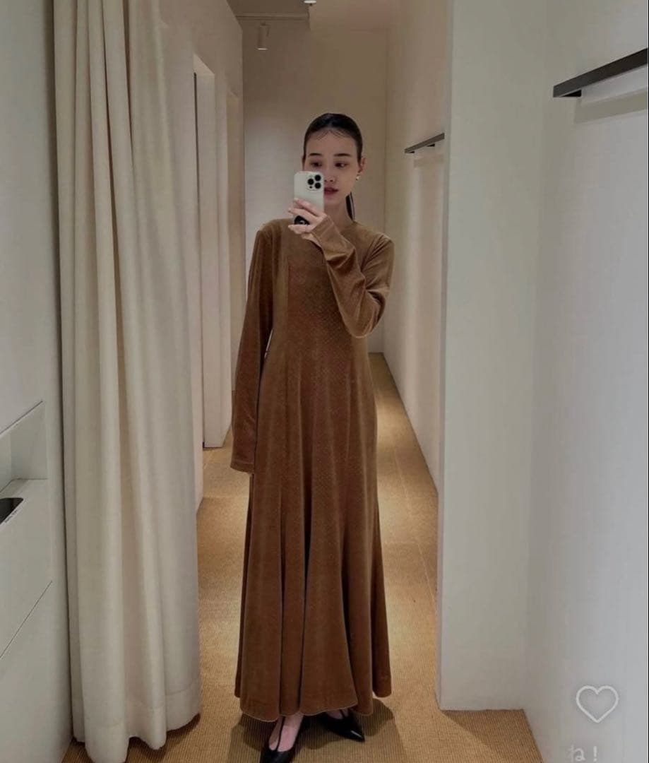 ワンピース CLANE VELOUR GLITTER ONEPIECE