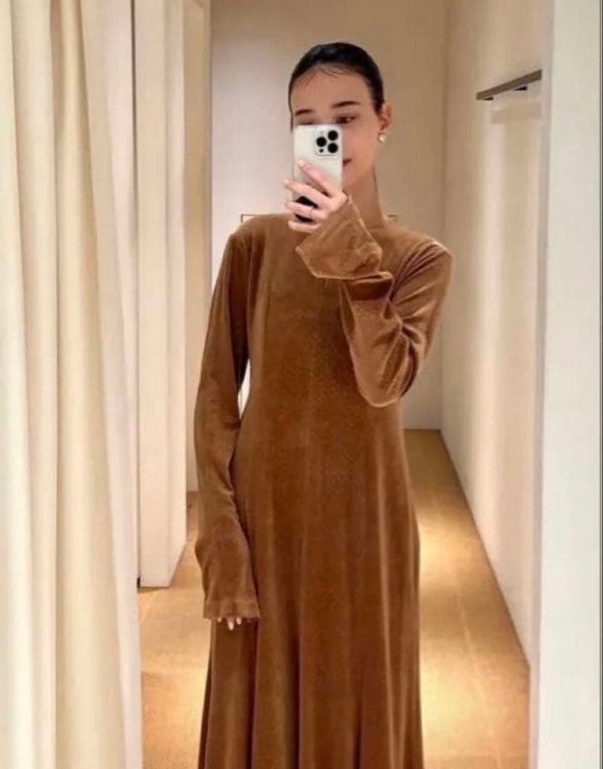 ワンピース CLANE VELOUR GLITTER ONEPIECE