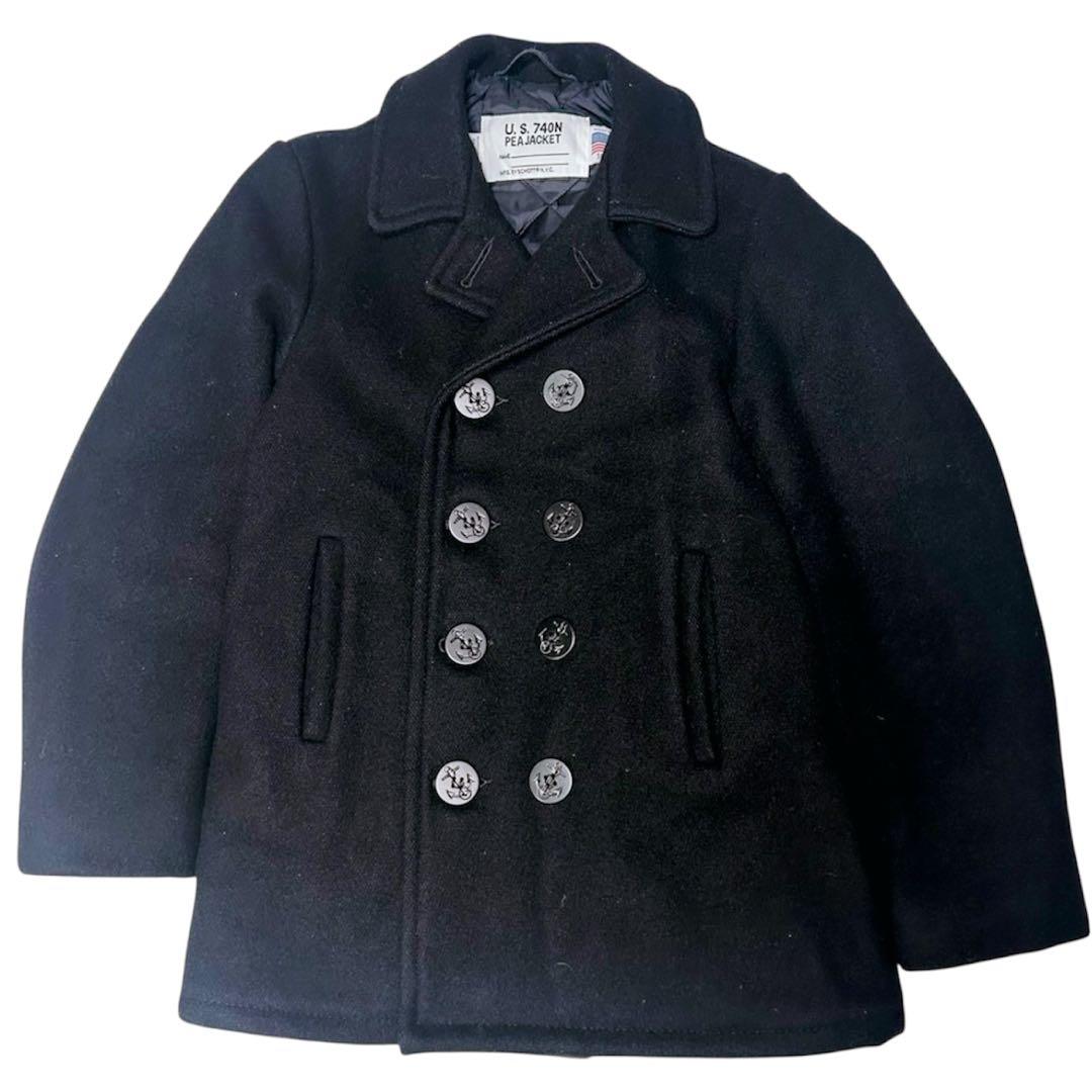 SCHOTT 740B ピーコート サイズ16 ブラック 32オンス