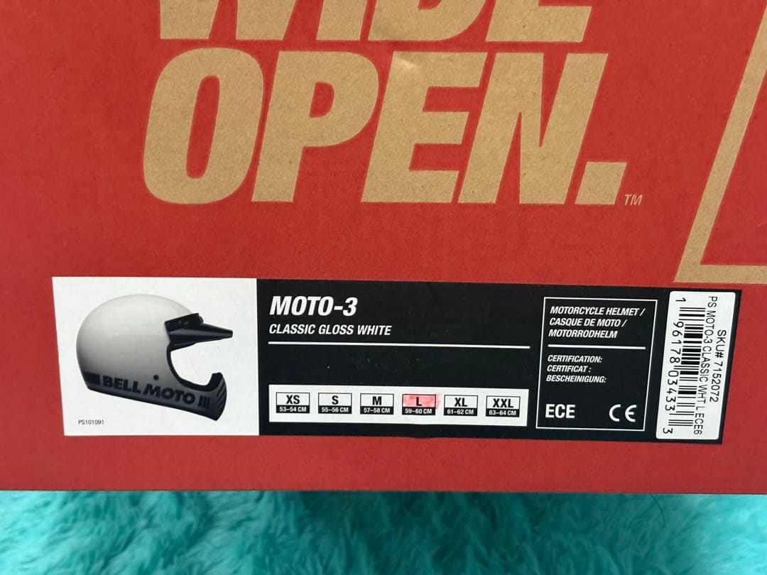 BELL MOTO3 復刻版　フルフェイスヘルメット ホワイト　Lサイズ