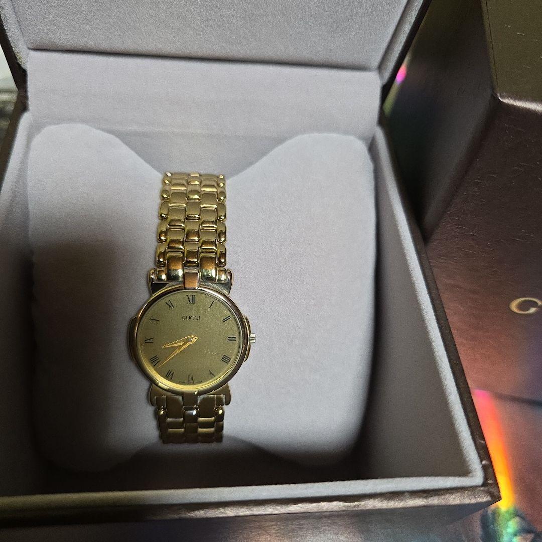 ⭐【美品希少レア】グッチGUCCI3400Mゴールド腕時計(新品電池稼働品)