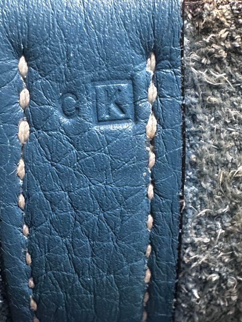 ヤ*ン様 エルメス ハンドバッグ ピコタンMM トリヨンクレマンス ブルー□K刻