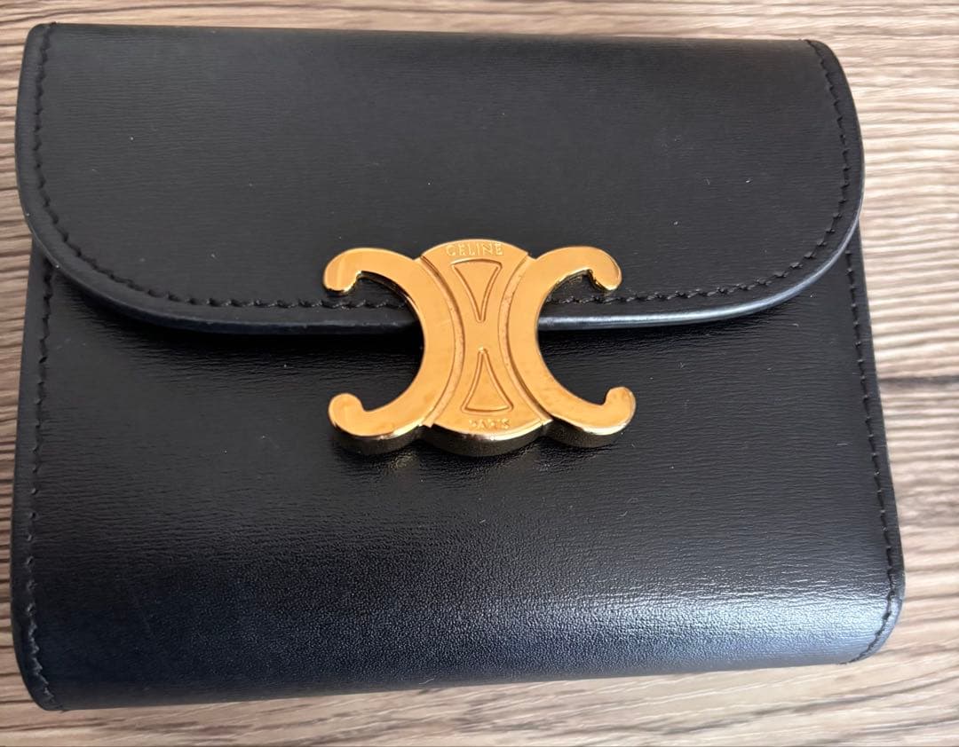 【セリーヌ早い者勝ち‼️】CELINE セリーヌ財布 &カードケースブラック2点