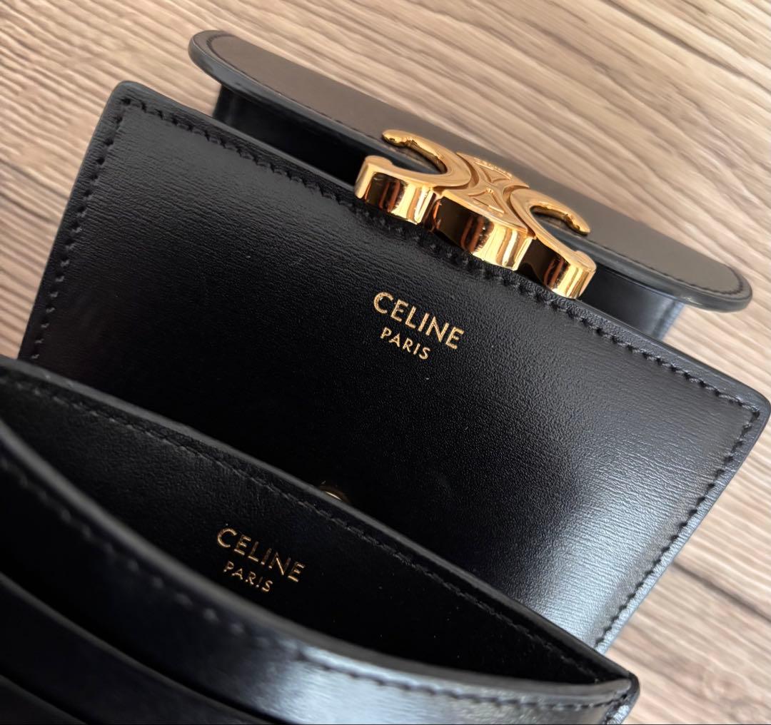 【セリーヌ早い者勝ち‼️】CELINE セリーヌ財布 &カードケースブラック2点