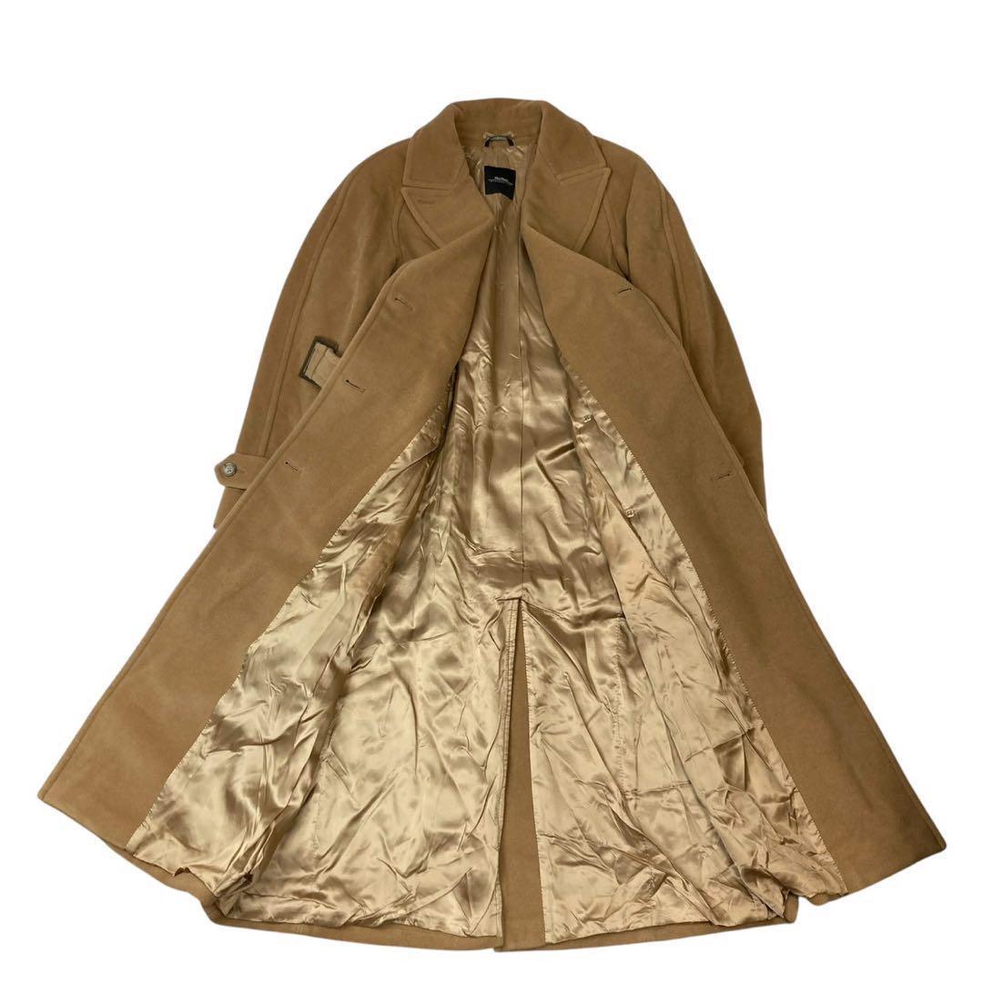 マックスマーラ ダブルチェスターコート マキシ丈 ベルト付き キャメル色 M