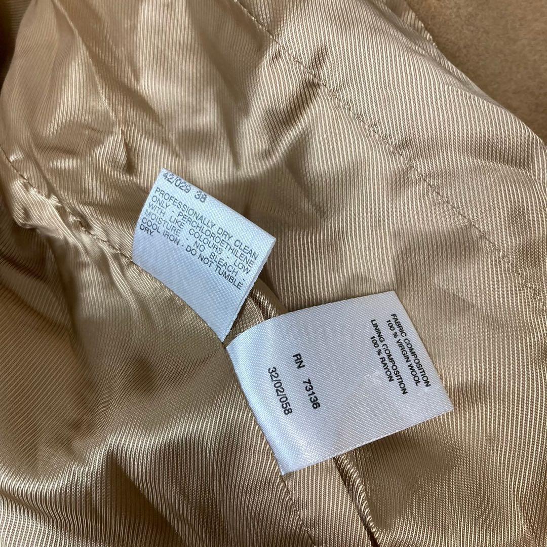 マックスマーラ ダブルチェスターコート マキシ丈 ベルト付き キャメル色 M