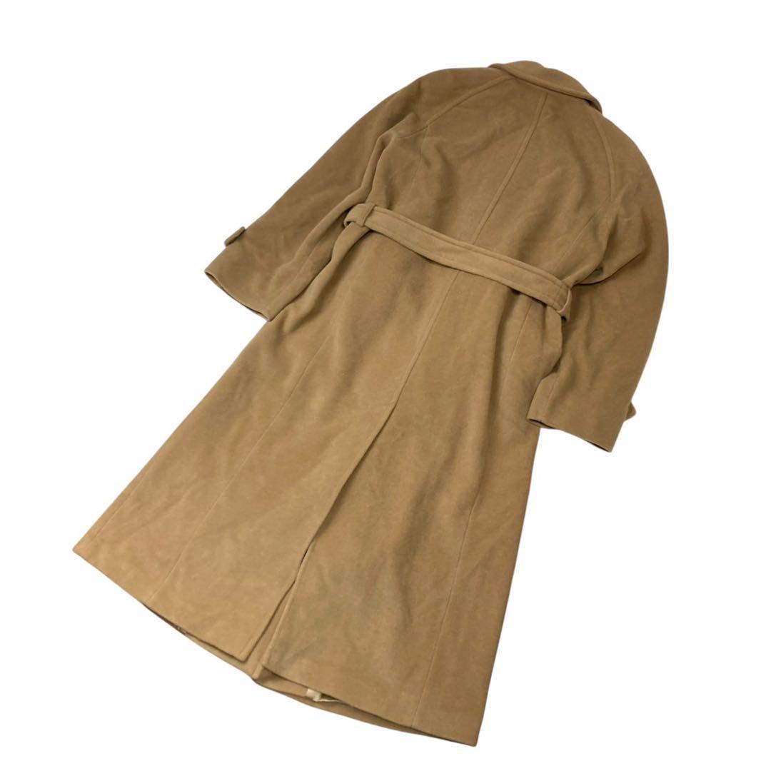 マックスマーラ ダブルチェスターコート マキシ丈 ベルト付き キャメル色 M