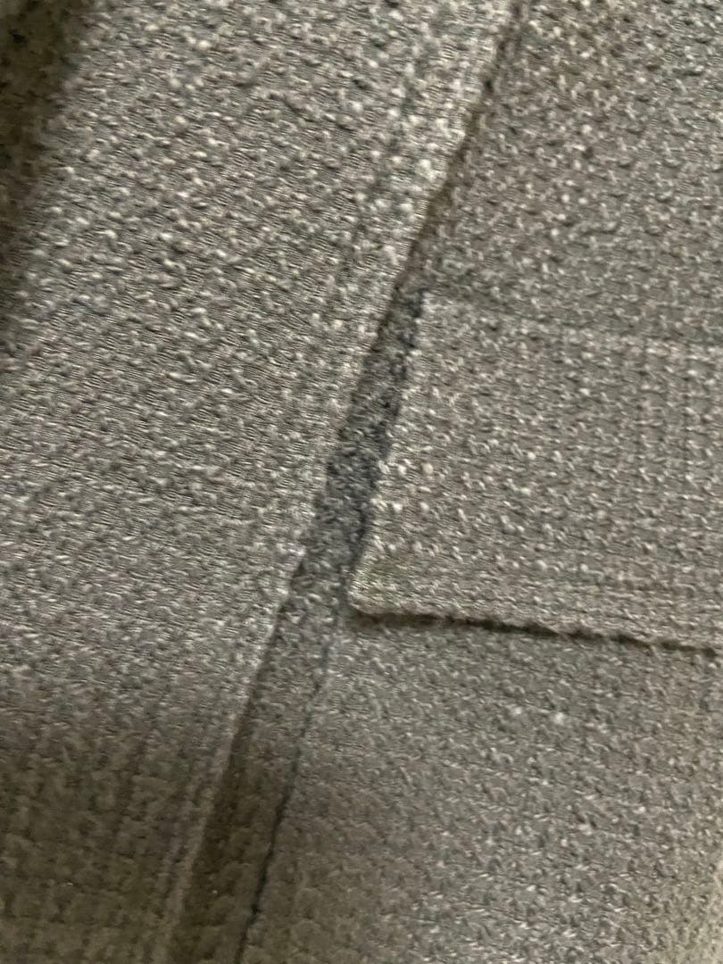 CHANEL 38ノーカラー ブラック ツイードジャケット