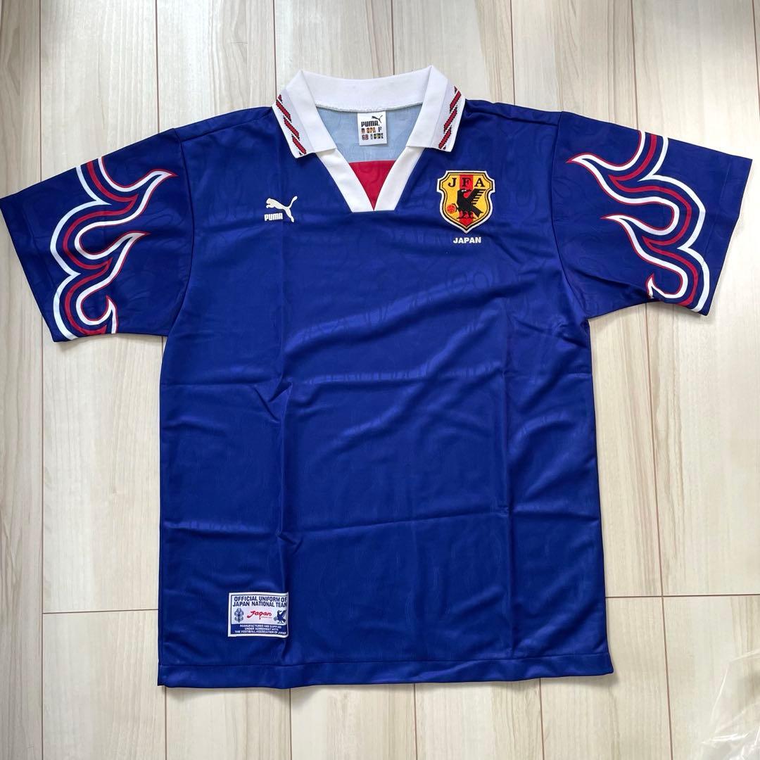新品1996-1998サッカー日本代表ユニフォーム炎