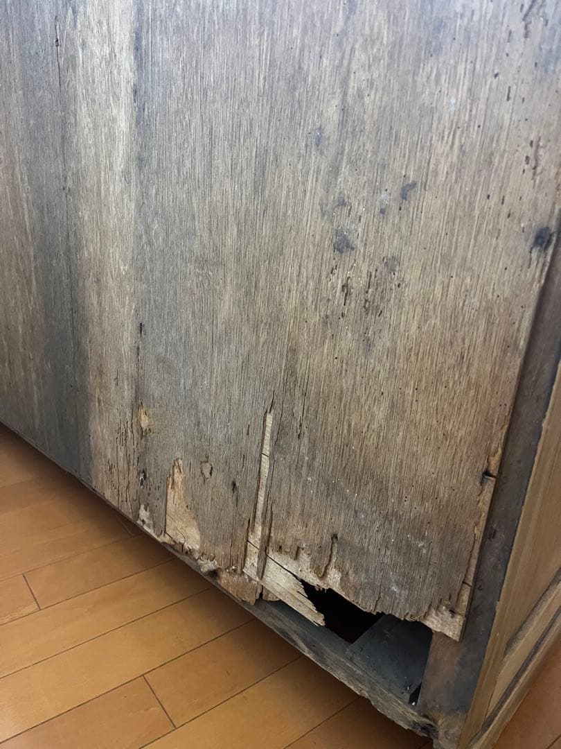 古家具 水屋箪笥 キャビネット 食器棚 本棚 ガラス 古道具 アンティーク