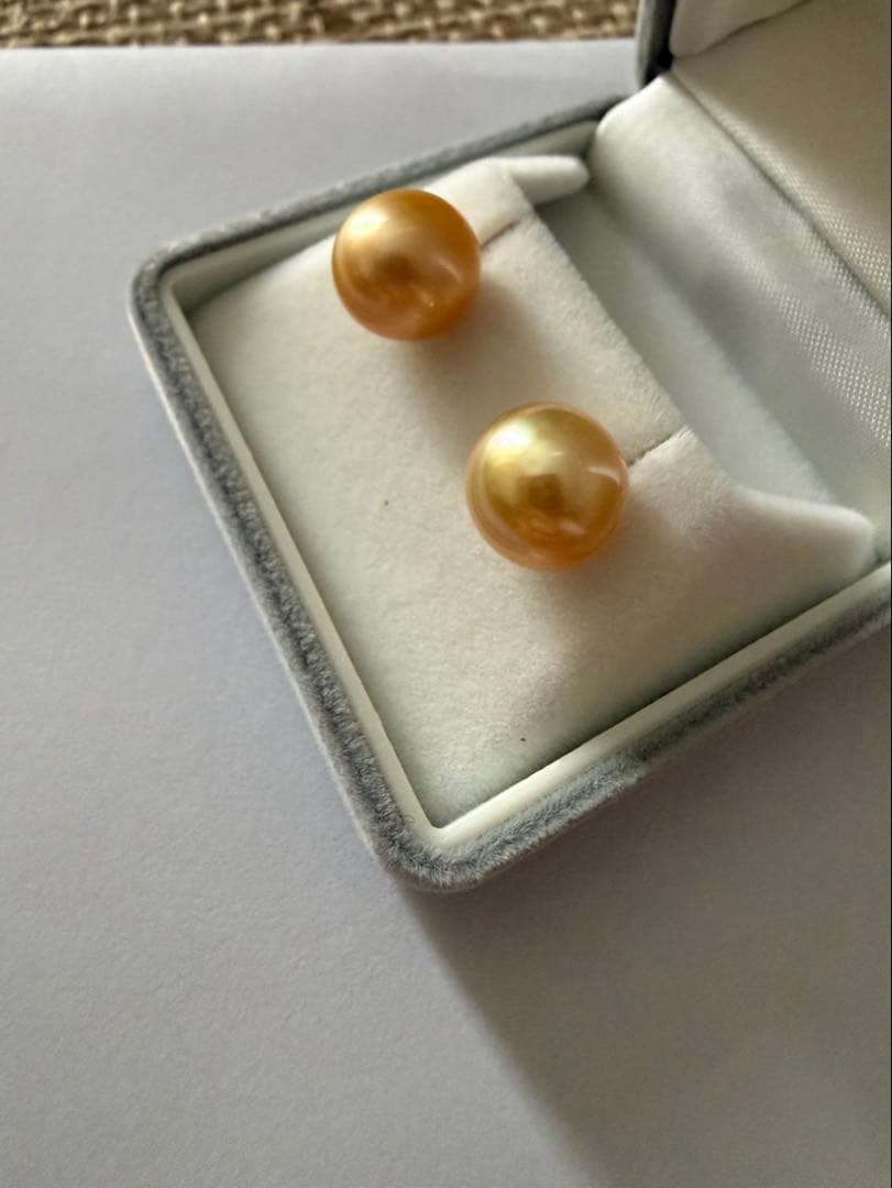 ejimiki 保証書有　K18YG 白蝶真珠　ゴールデンパールピアス