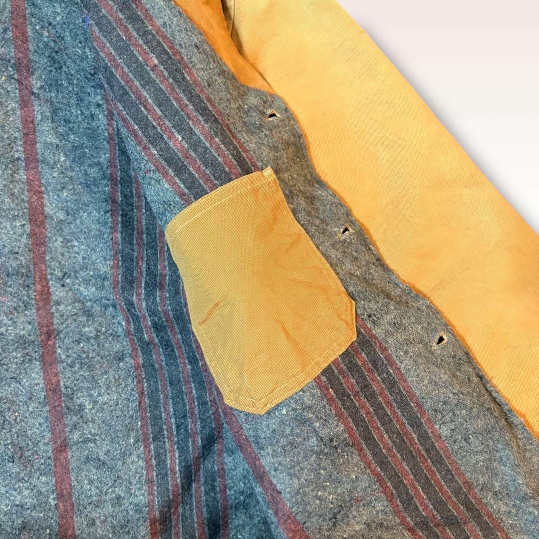 【US古着】アメリカ製　ダックジャケット　カバーオール　ブラウン　オーバーサイズ