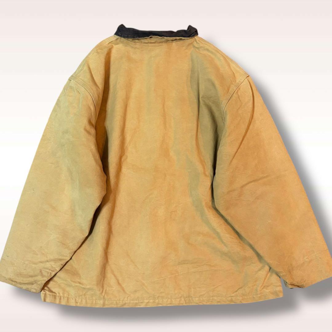 【US古着】アメリカ製　ダックジャケット　カバーオール　ブラウン　オーバーサイズ