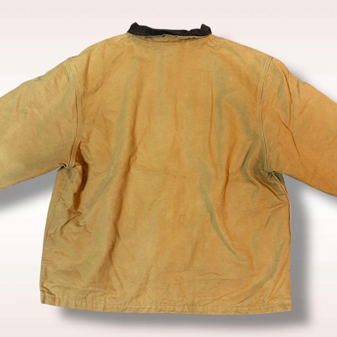 【US古着】アメリカ製　ダックジャケット　カバーオール　ブラウン　オーバーサイズ