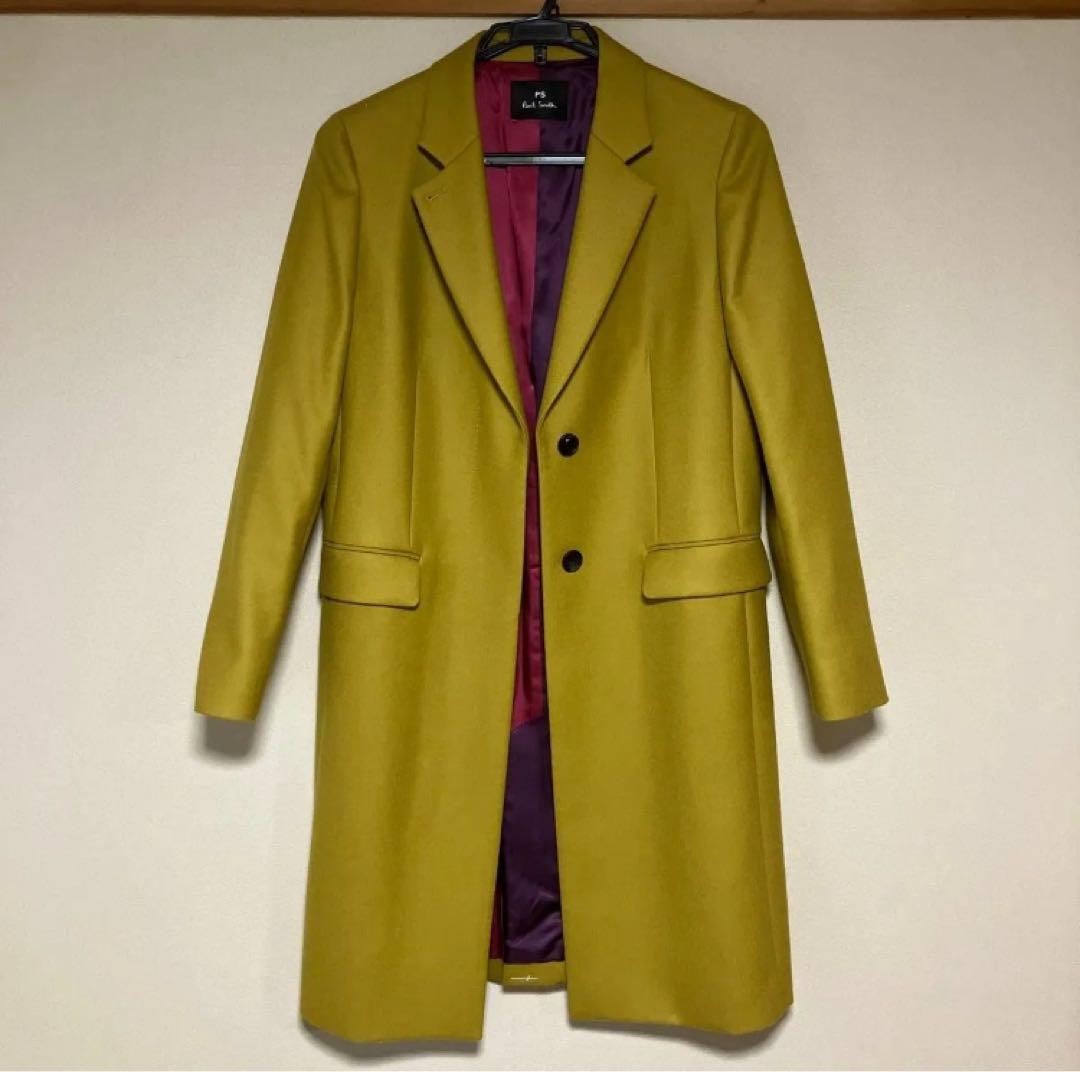 ポールスミス　チェスターコート　マスタード　辛子色