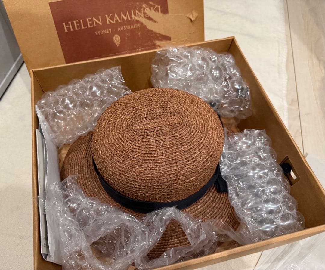 美品【ヘレンカミンスキー】ラフィアハット　ニューポート　Lサイズ