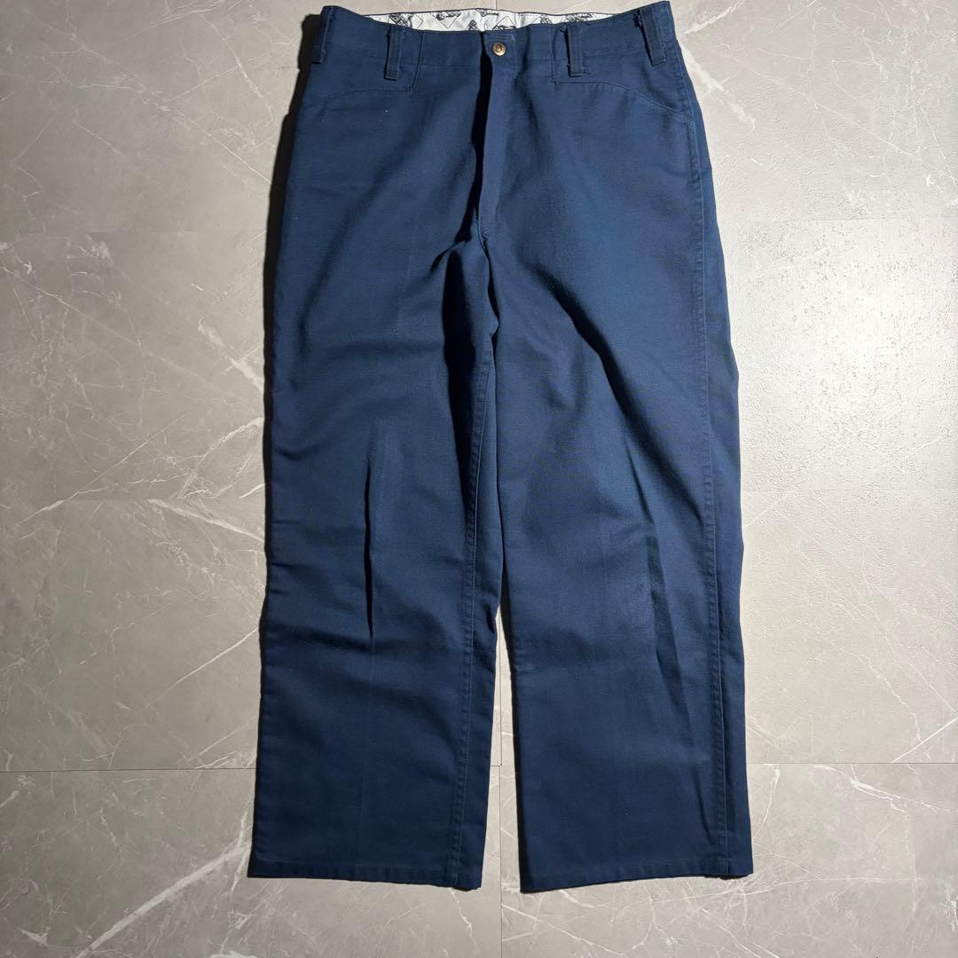 【W32】 USA製BEN DAVIS フリスコパンツ ネイビー　90s