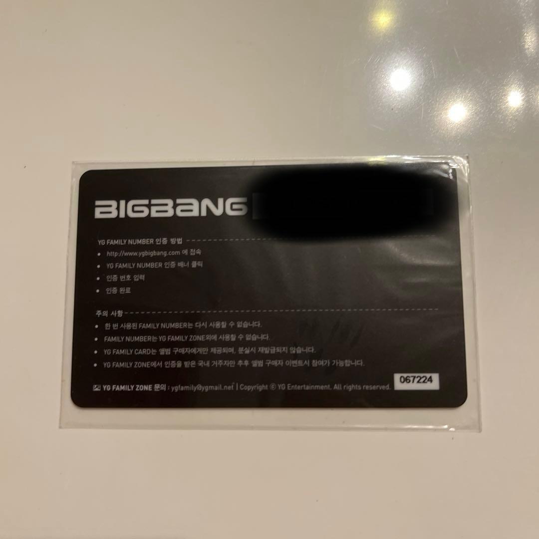 BIGBANG Special Edition YGカード G-DRAGON